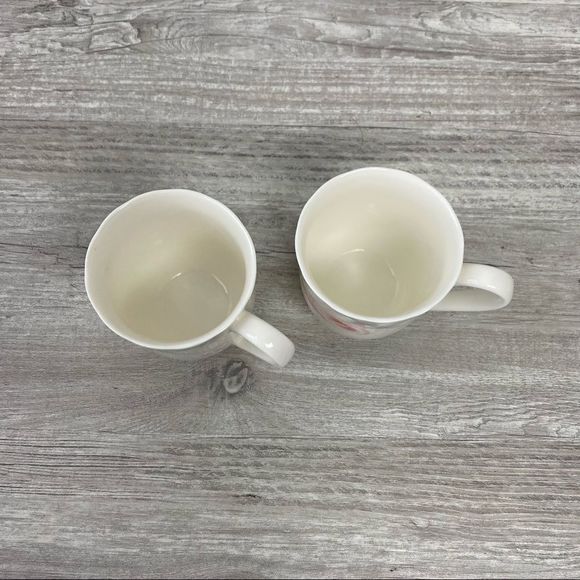 HAENGNAMSA SNOW BONE CHINA SET OF 2 Floral Cups - Picture 2 of 8